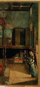 Droom van St. Ursula, 1495 (tempera op doek) (detail) door Vittore Carpaccio